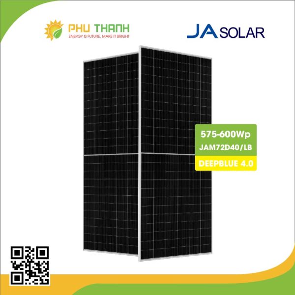 Pin mặt trời JA Solar 575-600Wp JAM72D40-575-600/LB, dòng N-TYPE