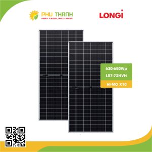 Pin mặt trời LONGI SOLAR, HI-MO X10, PERC MONO 630Wp, (tiêu chuẩn ISO, IEC, UL, TUV …)