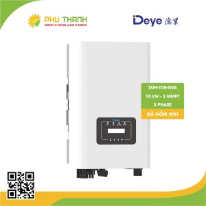 Biến tần hoà lưới bám tải DEYE 3 pha, 10 kW, 2 MMPT, model SUN-10K-G06