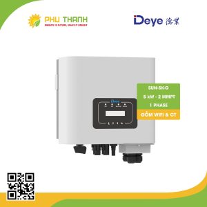 Biến tần hòa lưới bám tải DEYE 1 pha, 5 kW, 2 MMPT, model SUN-5K-G