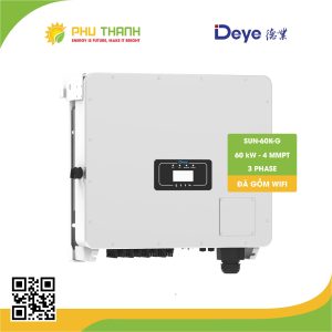 Biến tần hoà lưới bám tải DEYE hoà lưới 3 pha, 60 kW, 4 MMPT, model SUN-60K-G