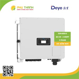 Biến tần hoà lưới bám tải DEYE 3 pha, 80 kW, 4 MMPT, model SUN-80K-G