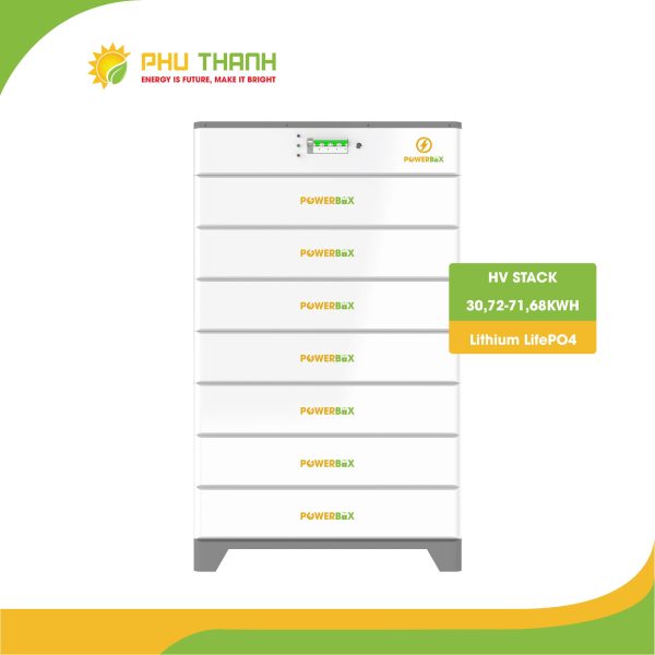 Hệ thống pin lưu trữ Lithium POWERBOX, model: HV-RACK, dung lượng: 1200Ah – 61.44 kWh