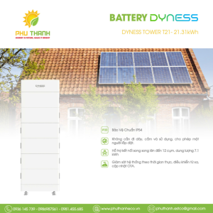 Hệ thống pin lưu trữ Năng lượng mặt trời Dyness Tower T21, công suất 21.31kWh