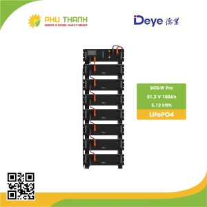 Pin lưu trữ áp cao DEYE BOS-W Pro 51.2V 100Ah, công suất 5.12kWh