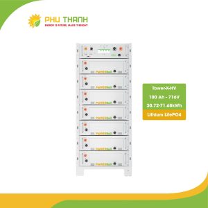 Hệ thống pin Lithium Tower-X-HV 100Ah – 716V, công suất 30.72–71.68kWh
