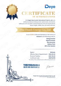 PHÚ THÀNH ECO NHÀ PHÂN PHỐI ỦY QUYỀN HẠNG VÀNG CỦA DEYE TẠI VIỆT NAM