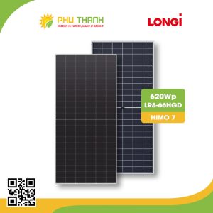 Tấm pin năng lượng mặt trời LONGI 620W, HI-MO 7, 2 MẶT KÍNH